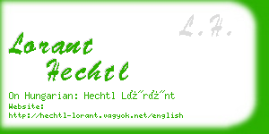 lorant hechtl business card